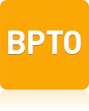 Zu sehen ist ein kleines orangefarbenes Quadrat mit runden Ecken auf dem in weißer Schrift die 4 Buchstaben BPTO für Brand Price Trade Off zu lesen sind. Dieses Quadrat ist ein Button, der zu einem Beispielfragebogen führt.