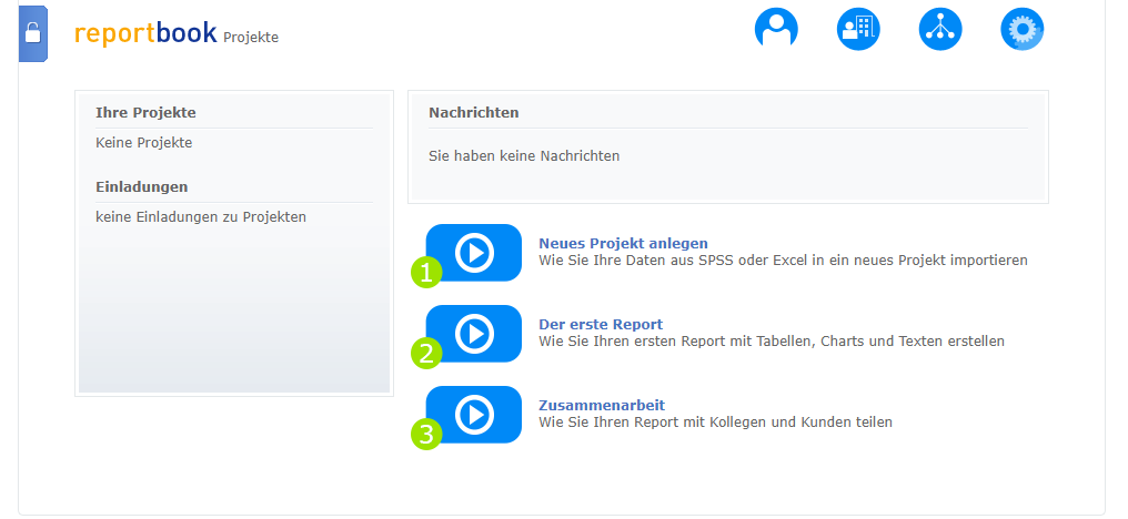 Bestes vom Dashboard reportbook.de für Marketing und Marktforschung - Video Tutorials