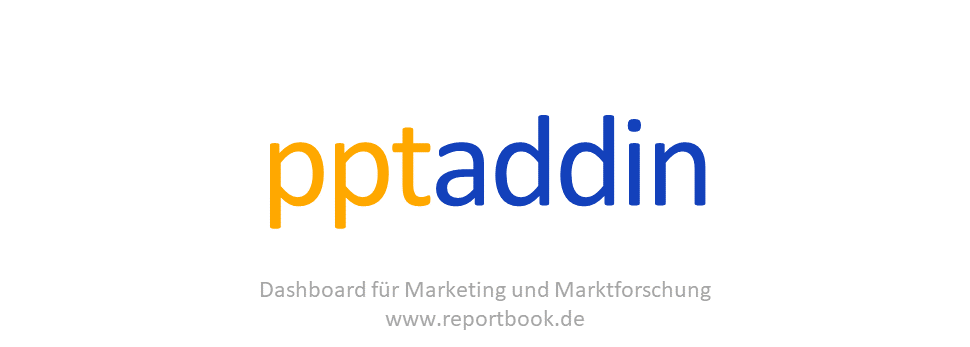 Bestes vom Dashboard reportbook.de für Marketing und Marktforschung .- Add-In für PowerPoint