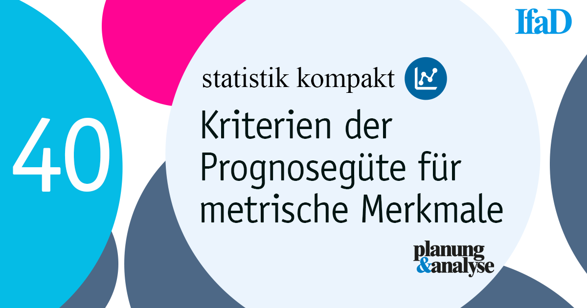 Kriterien der Prognosegüte für metrische Merkmale | IfaD